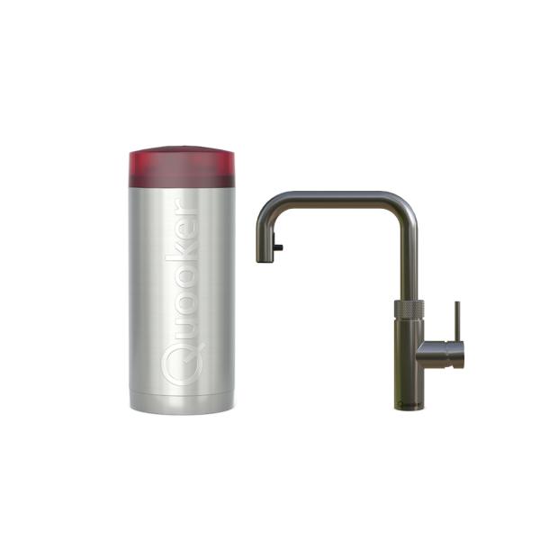 Quooker Flex Square | Reservoirs COMBI+ | Gunmetal | sofort-Kochend-Wasserhahn